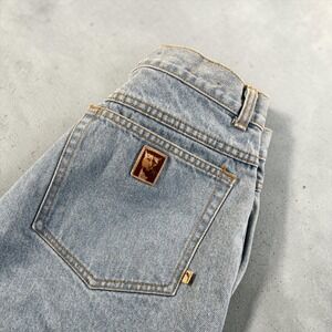 Vintage 80s/90s Puma Jeans W30 Light Wash High Rise Wide Leg Baggy Denim Grunge